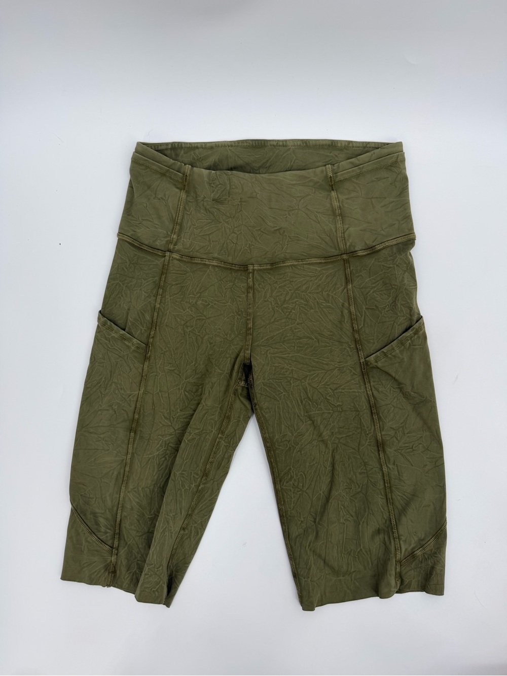 Lululemon Fast and Free Short 10” Ice Dye 🌿 Moss Green Sz 4